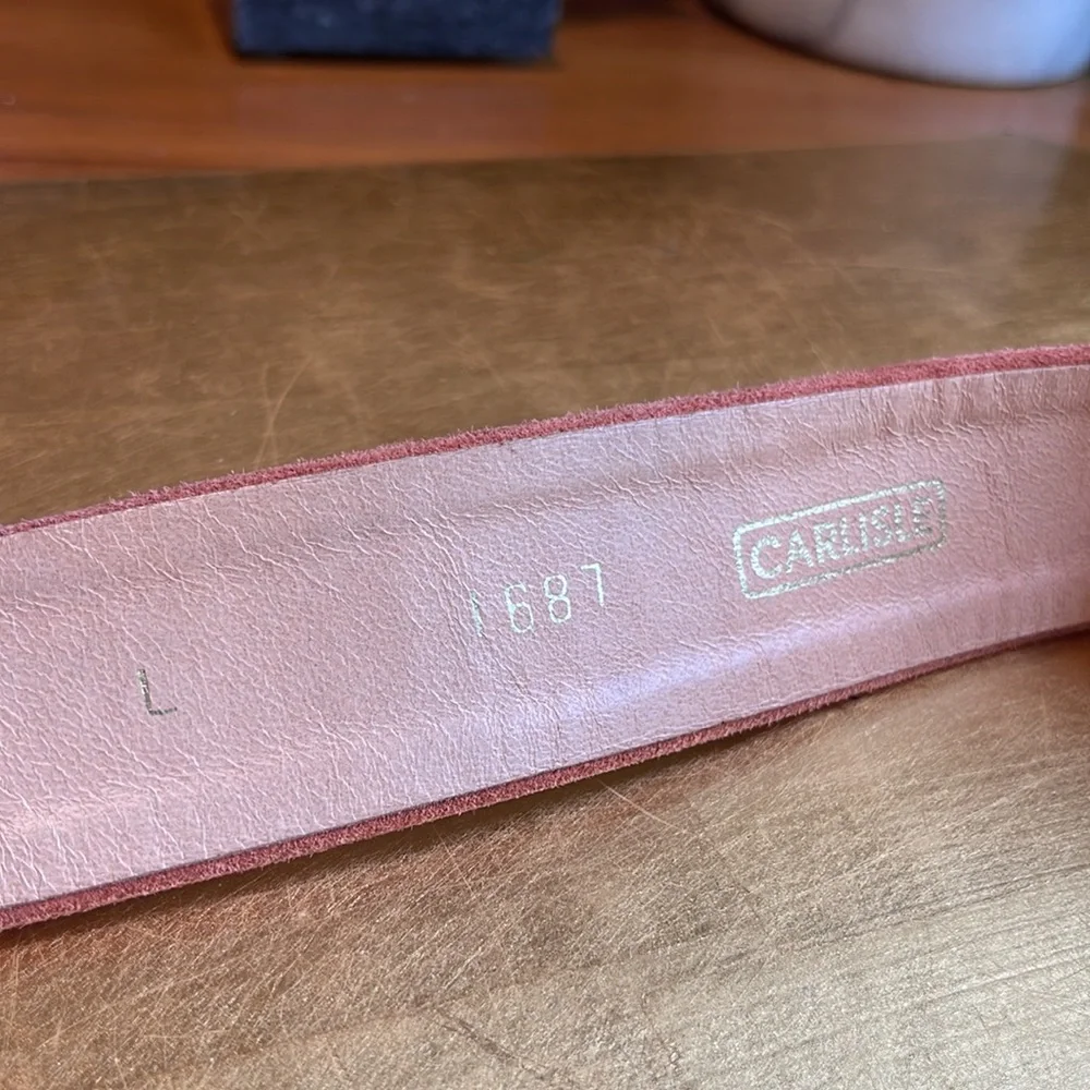 Vintage Carlisle Suede Seashell Clasp Belt